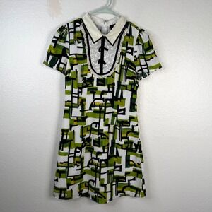 The Moon Women's Dress Green Sz S Lolita Kawaii Twee Pearls Bows Lace